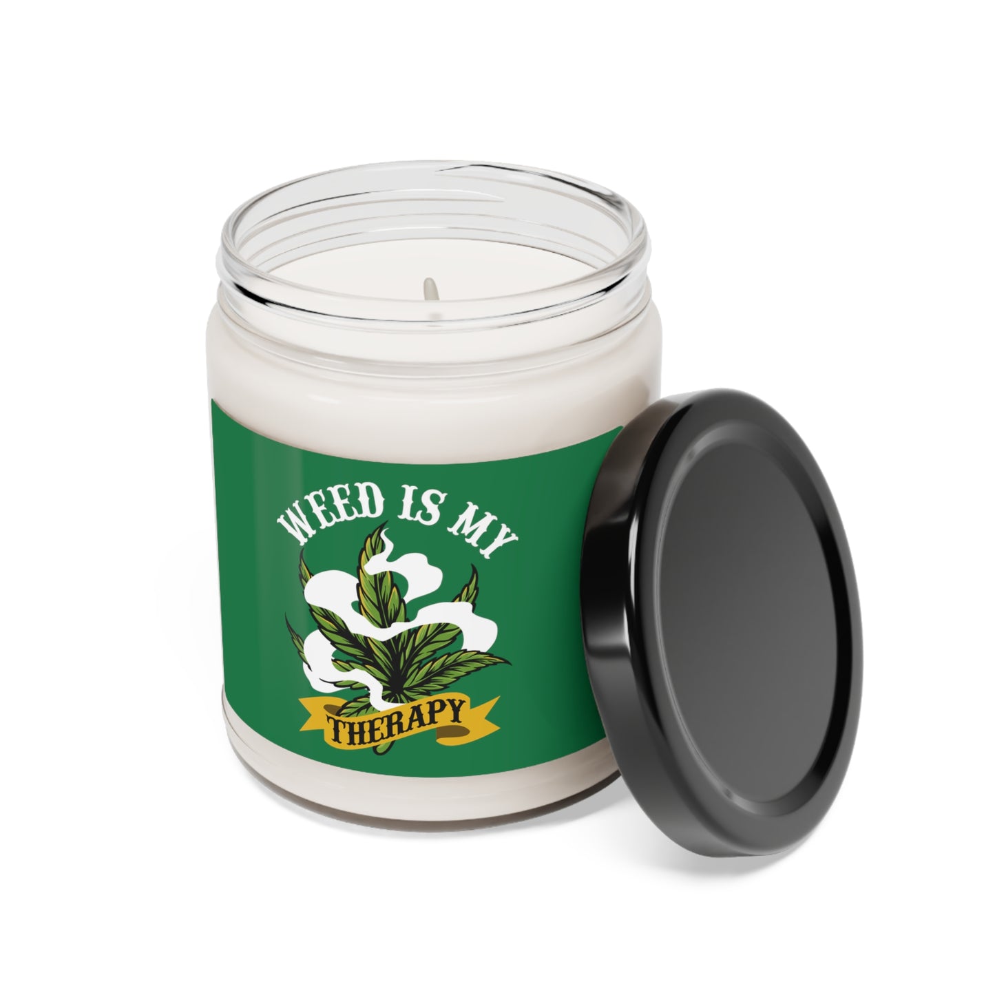 Weed Is My Therapy Scented Soy Candle, 9oz