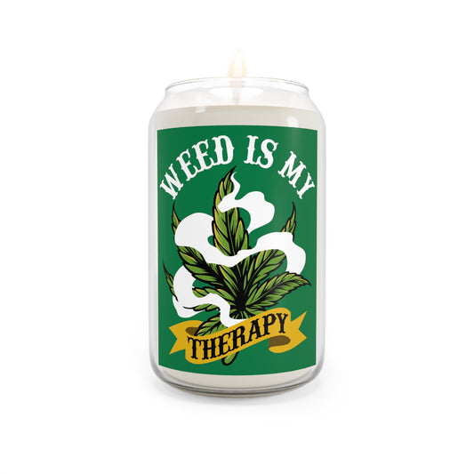 Weed Is My Therapy Scented Candle